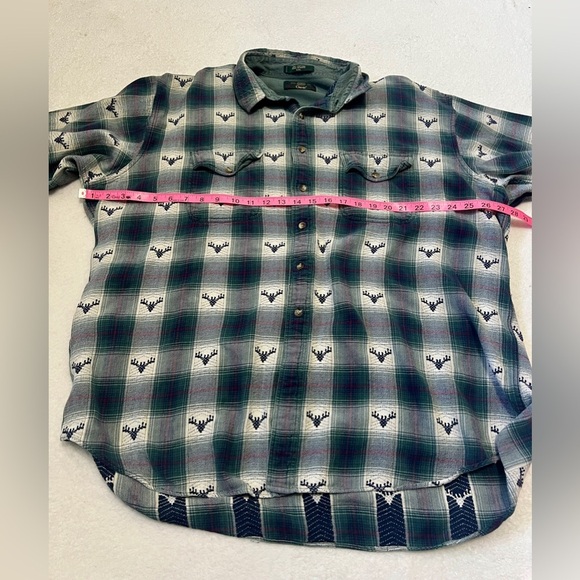 Orvis Vintage Men's Plaid Flannel Button-Up Top - XXL - Picture 8 of 8